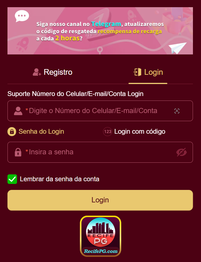 Login seguro na recifepg